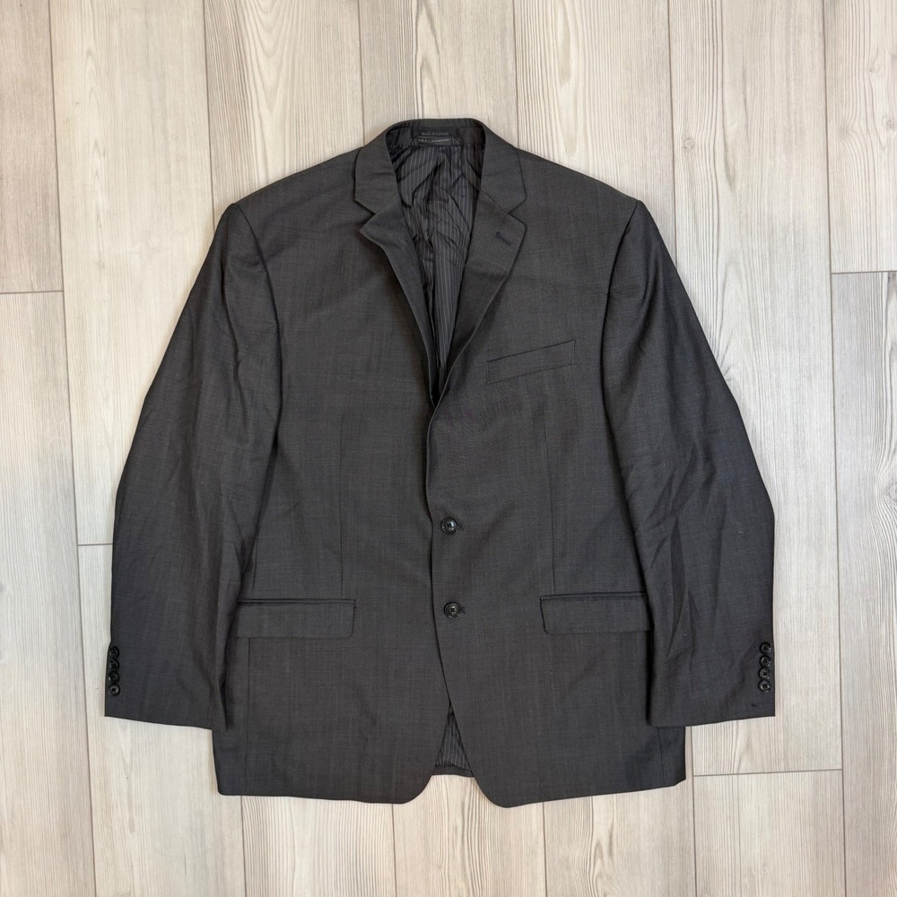 Calvin Klein Mens 44R Slim Fit Wool Blazer Charcoal Gray Sport Coat Canada